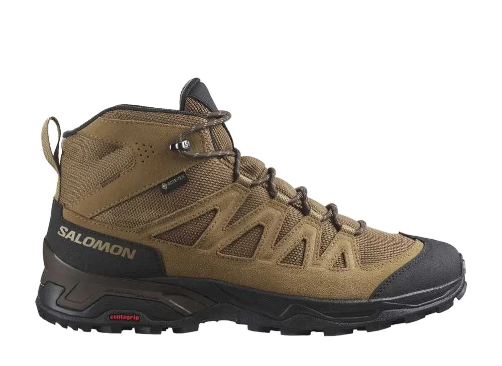 Salomon X Ward Leather Mid GORE-TEX "Kangaroo/Black/Dull Gold"