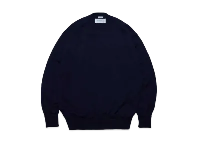 everyone x A.PRESSE Cashmere High Gauge Crew Neck Sweater "Navy"
