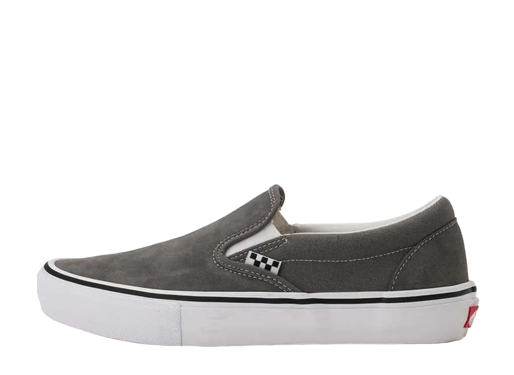 バンス MN スケート スリッポン "ピューター/ホワイト"