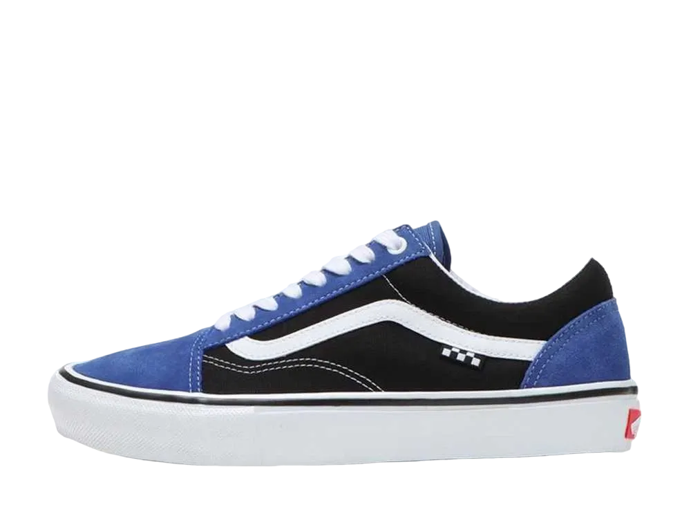 Vans Sk8-Mid White & Moonlight Blue Leather Skate Shoes | Zumiez