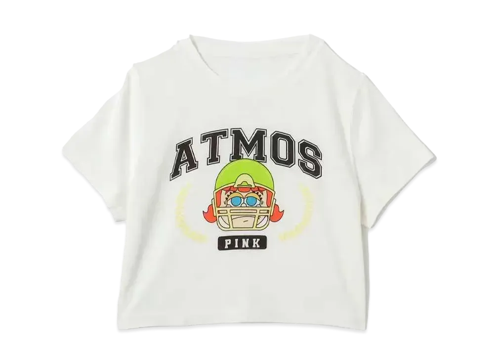 atmos pink x Lili Grumpy Cropped T-Shirt "White"