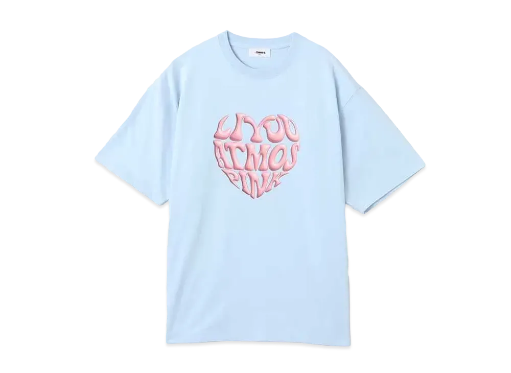 atmos pink x Liyu Heart Logo T-Shirt "Blue"