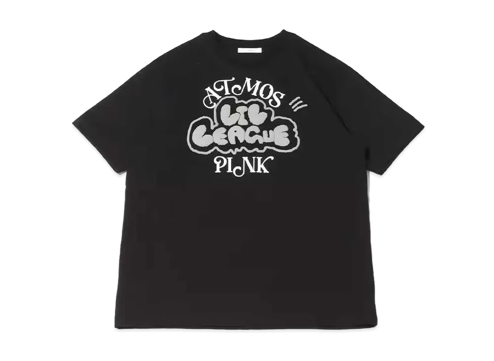 atmos pink x Lil League Newly Written Logo T-Shirt "Black"