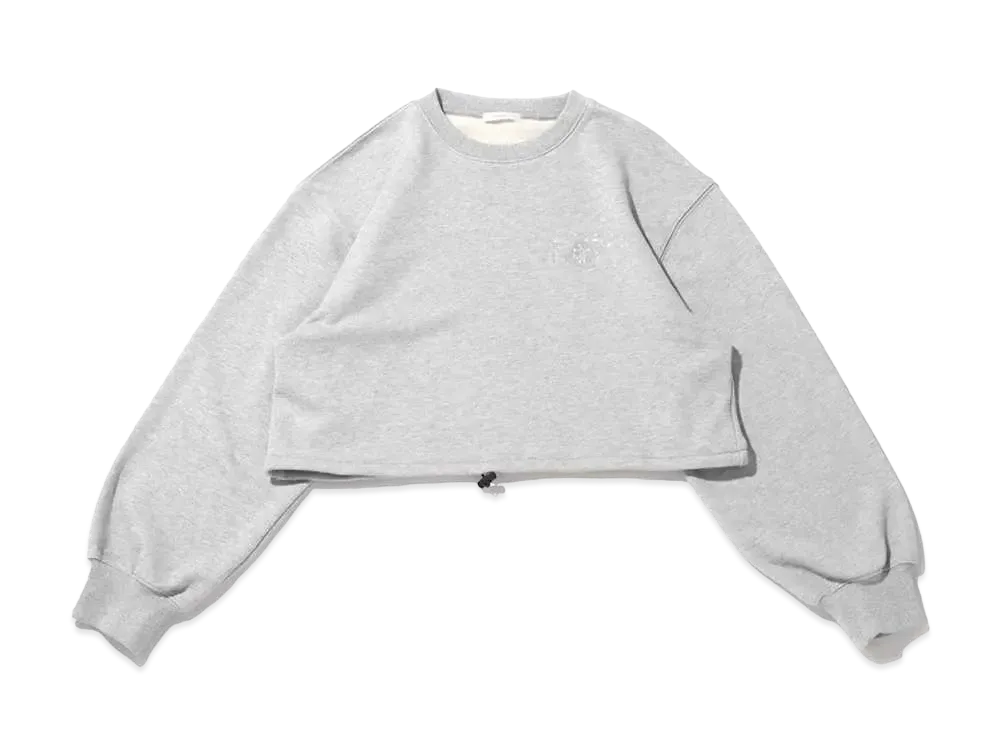 atmos pink Rhinestone Short Sweat Tops "Gray"