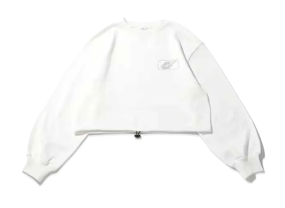 atmos pink Rhinestone Short Sweat Tops "White"