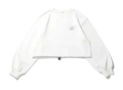 atmos pink Rhinestone Short Sweat Tops "White"