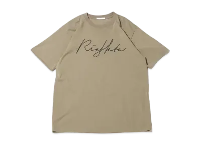 atmos pink x Riehata Logo Big T-Shirt "Khaki"