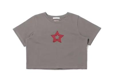 atmos pink Star Cropped T-Shirt "Gray"
