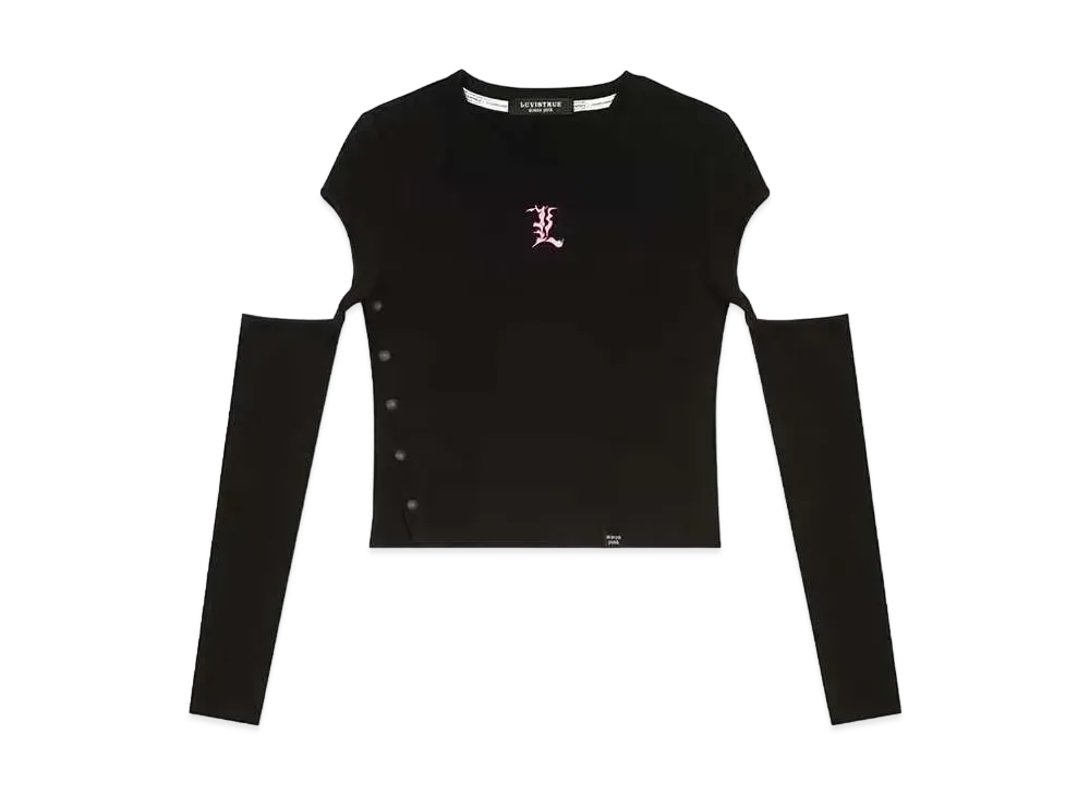 atmos pink x Love Is True Rc L Logo Sungrip T-Shirt "Black"