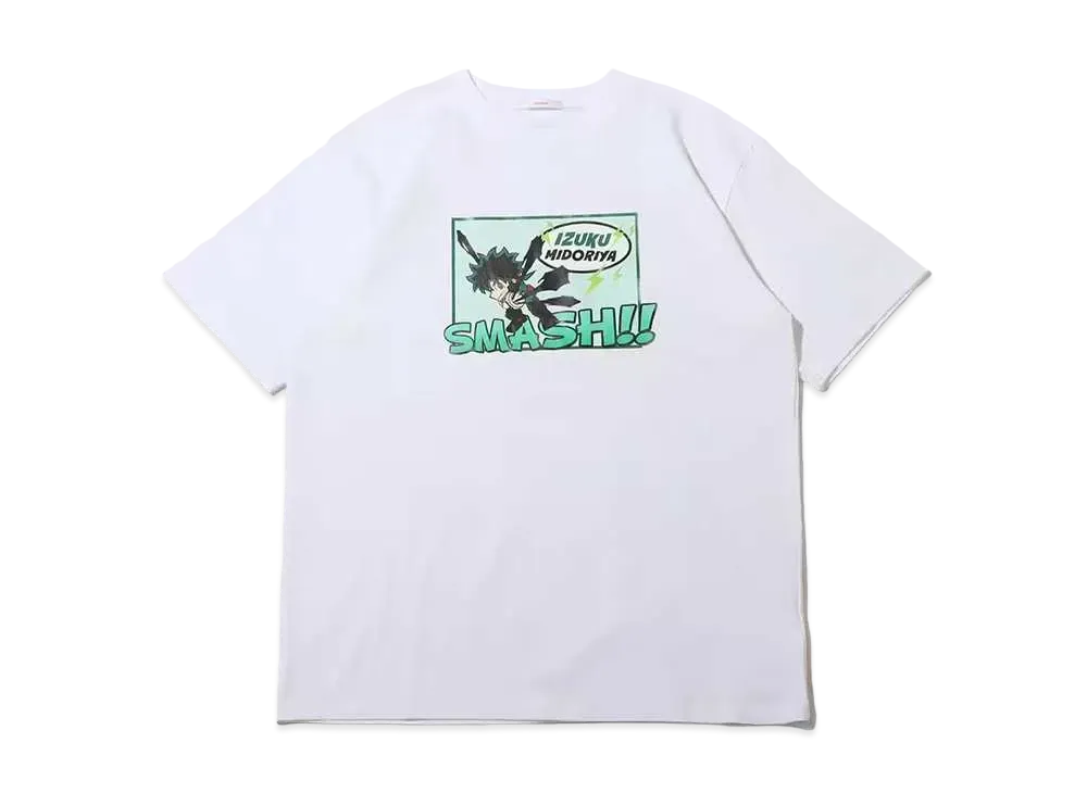 atmos pink x My Hero Academia T-Shirt Izuku Midoriya "White"