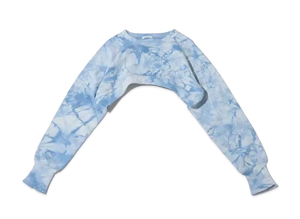 atmos pink Tie Dye Short Round Tops "Blue"