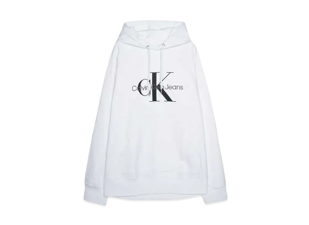 Calvin Klein Jeans A- LS REL MONOLOGO HD (FLEECE) "BRIGHT WHITE"