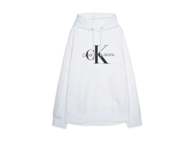 Calvin Klein Jeans A- LS REL MONOLOGO HD (FLEECE) "BRIGHT WHITE"