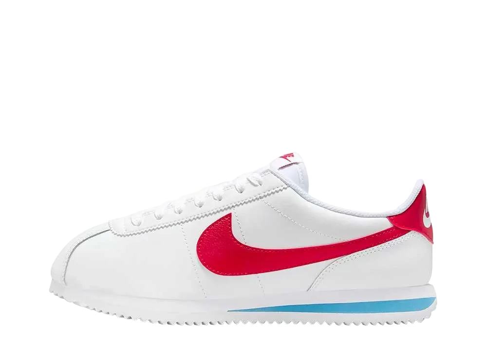 Nike Women's Cortez Leather "White/Varsity Blue/Varsity Red"