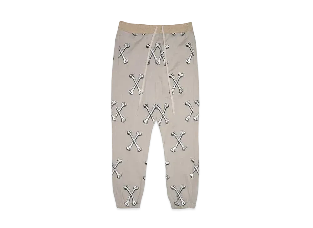 MAYO MAYO CROSS BONES EMBROIDERY SWEAT PANTS "BEIGE"