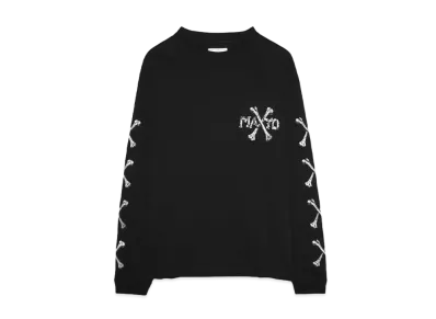 MAYO MAYO CROSS BONES EMBROIDERY LONG SLEEVE TEE "BLACK"