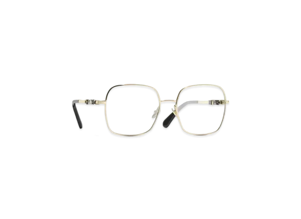 CHANEL Square Blue Light Glasses Metal Transparent Blue Light Filtering "Light Gold"