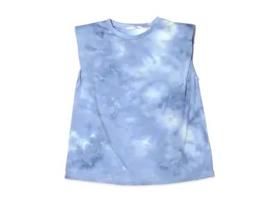 atmos pink Shoulder Pad Sleeveless Tops "Blue"