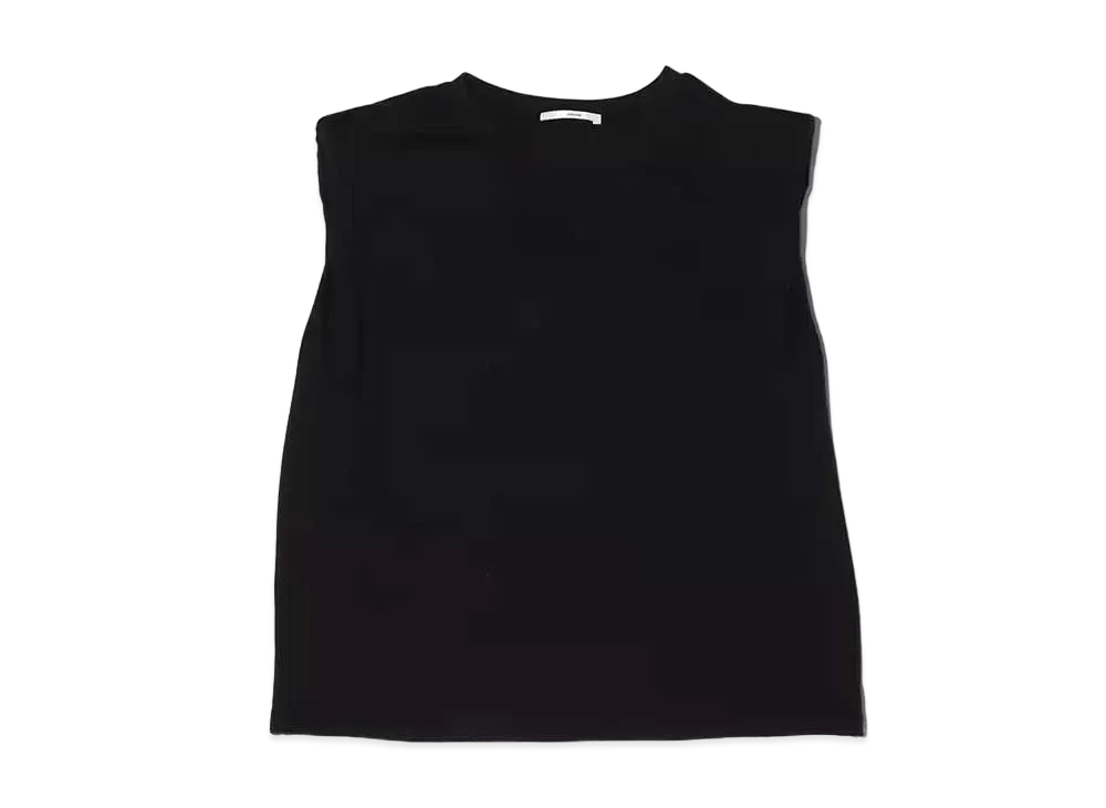 atmos pink Shoulder Pad Sleeveless Tops "Black"