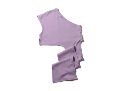 atmos pink One-Shoulder Waist-Mark Tops "Purple"