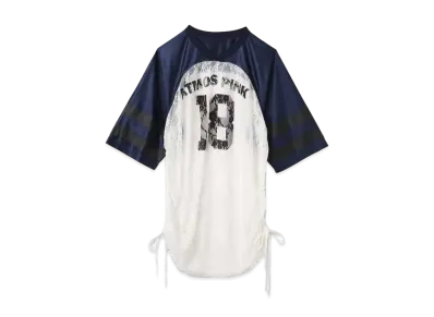 atmos pink Lace Docking T-Shirt "Navy"