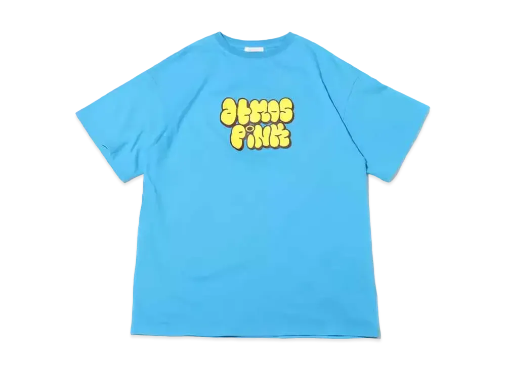 atmos pink Flocky Logo Big T "Blue"