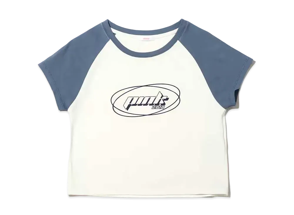 atmos pink Raglan Chibi T "White"