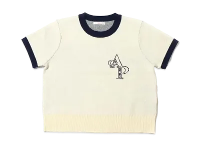 atmos pink Ringer Knit Chibi T "Ivory"
