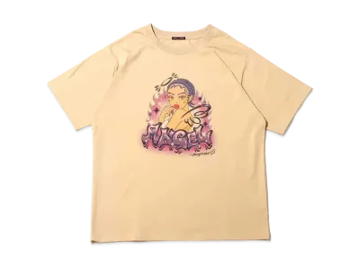 atmos pink x Riehata Graphic Big T "Beige"