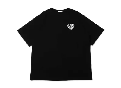 atmos pink Heart Logo Embroidery Big T "Black"