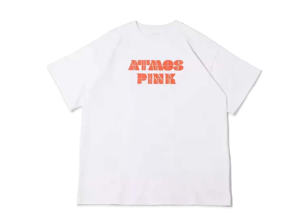atmos pink Panel Logo Big T "White"