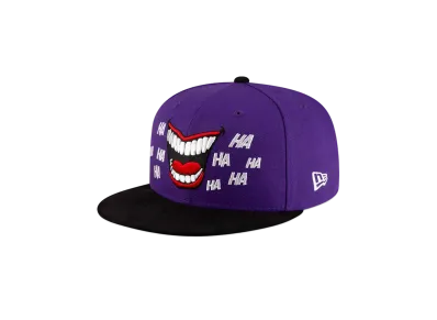 NEW ERA Joker The Movie 59Fifty Joker Smile Logo Black Visor "Purple"