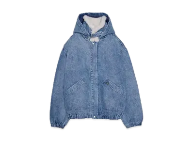Supreme Faux Shearling Lined Bomber Jacket "Denim"