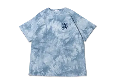 atmos pink Logo Embroidery Tie Dye Big T "Blue"