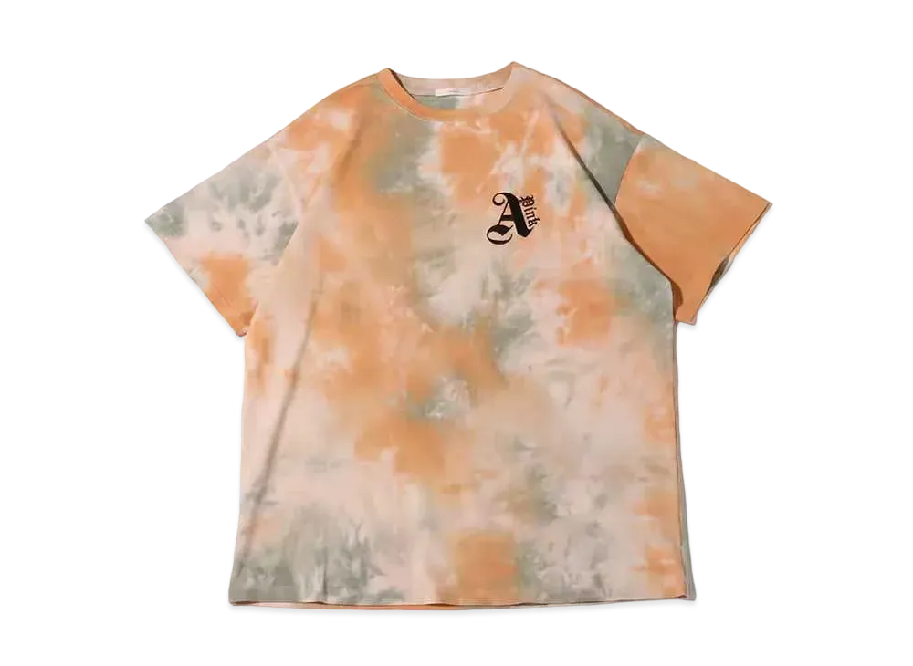 atmos pink Logo Embroidery Tie Dye Big T "Orange"