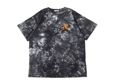 atmos pink Logo Embroidery Tie Dye Big T "Black"