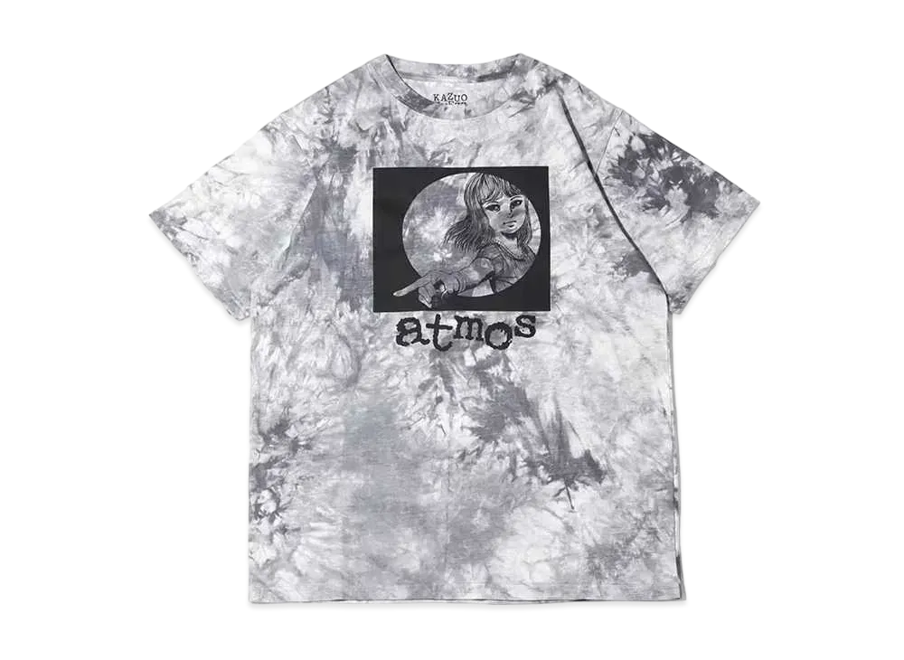 atmos pink x Kazuo Umezu Beautiful Girl Orochi Tie Dye T-Shirt "Gray"