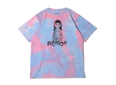 atmos pink x Kazuo Umezu Beautiful Girl Baptism Tie Dye T-Shirt "Blue"