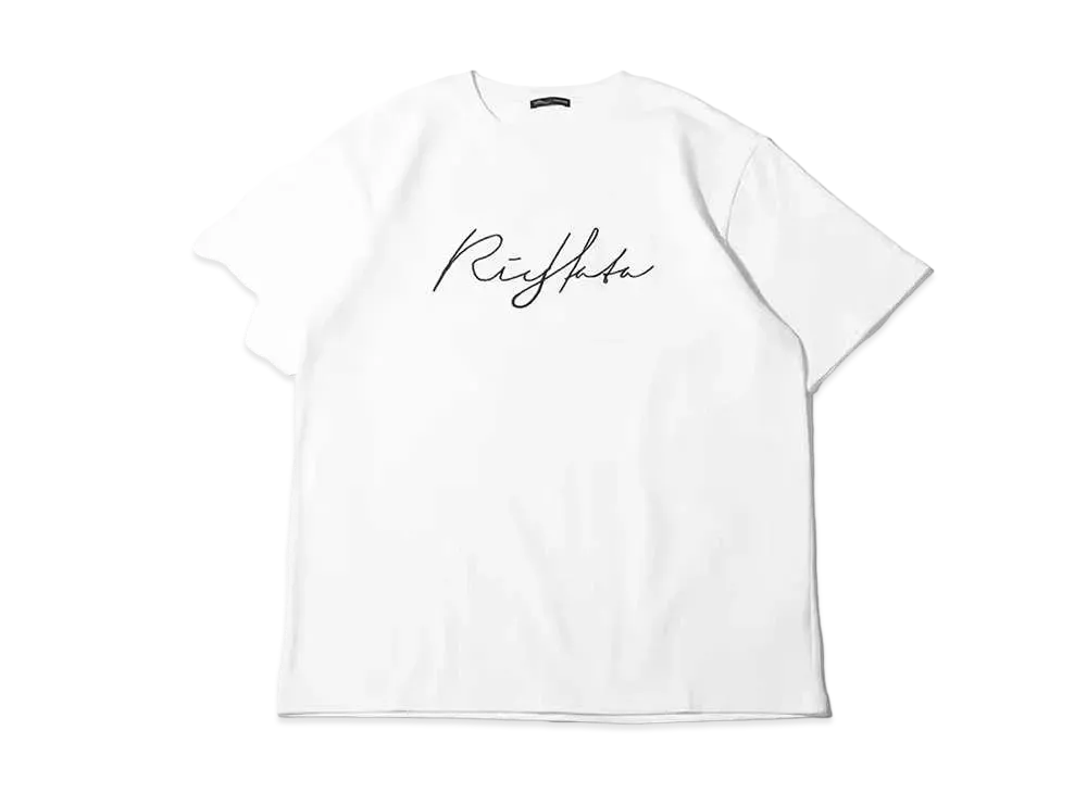 atmos pink x Riehata Logo Embroidery Big T-Shirt "White"