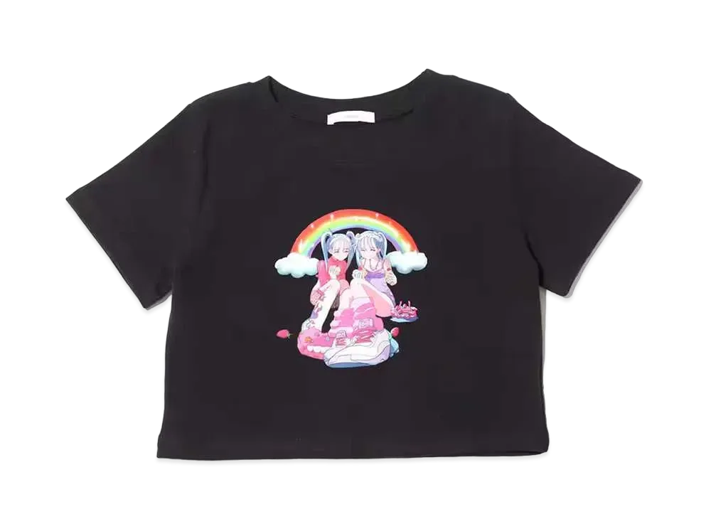 atmos pink x Nabechan Collaboration Chibi T "Black"