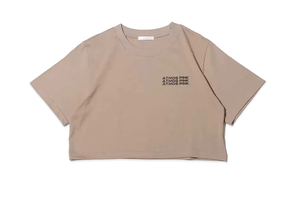 atmos pink Triple Logo Short T-Shirt "Beige"