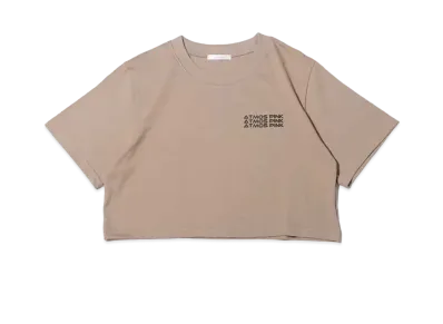 atmos pink Triple Logo Short T-Shirt "Beige"