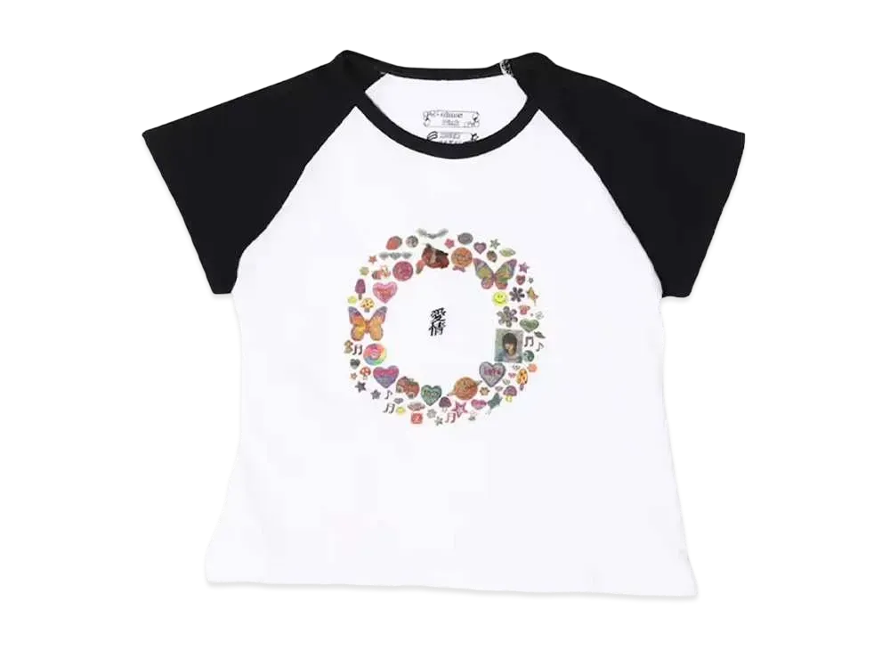 atmos pink x Sakai Ibuki Collaboration Raglan Tee "Black"