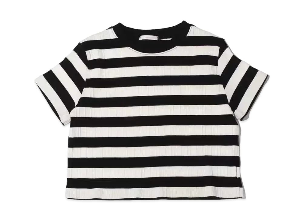 atmos pink Border Ribbed Mini T-Shirt "White"