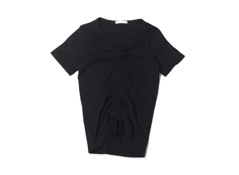 atmos pink Front Drawstring Ribbed T-Shirt "Black"