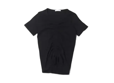 atmos pink Front Drawstring Ribbed T-Shirt "Black"