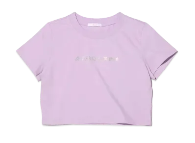 atmos pink Logo Rhinestone Chibi T "Purple"