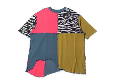 atmos pink x Riehata 2-Way Mellow Big Tee Shirt "Zebra"