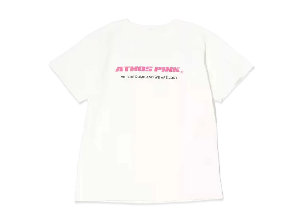 atmos pink Front Logo Big T "White"