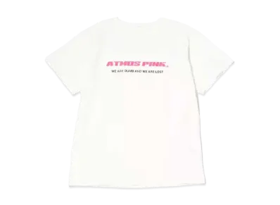 atmos pink Front Logo Big T "White"